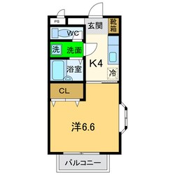 カーザ・モラエス（1Ｋ）の物件間取画像